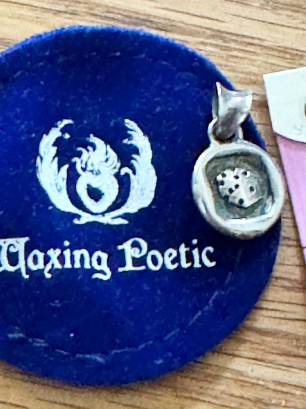 Waxing Poetic Sterling Silver Petite Dice Charm
